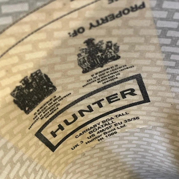 Hunter Limited Edition Carnaby Boa Embossed Tall Rain Boot US Size 5 - Picture 4 of 13